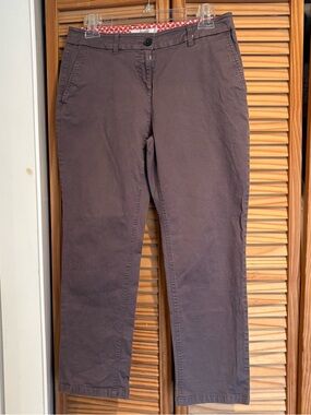 Boden Straight-Leg Trousers Gray casual pants 6 petite midrise casual office